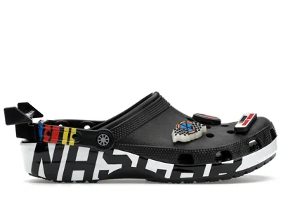 Pre-owned Crocs Men's  Classic Clog Nascar Sneakers In Black