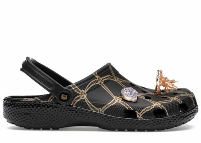 Pre-owned Crocs Men's  Classic Clog Nba Allstar Sneakers In Black/gold In Multi