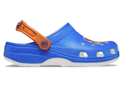 Pre-owned Crocs Men's  Classic Clog Nba New York Knicks Sneakers In White