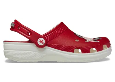 Pre-owned Crocs Men's  Classic Clog Ohio State Buckeyes Sneakers In White
