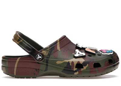 Pre-owned Crocs Men's  Classic Clog Palace Jungle Camo Sneakers In Green/camoflauge