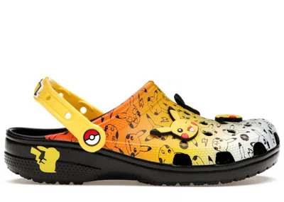Pre-owned Crocs Men's  Classic Clog Pokã©mon Pikachu Sneakers In Black