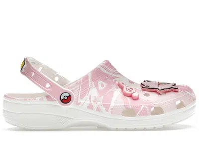 Pre-owned Crocs Men's  Classic Clog Pokémon Jigglypuff Sneakers In Pink White