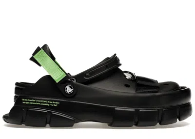 Pre-owned Crocs Men's  Classic Clog Sankuanz Sneakers In Black/lime Punch