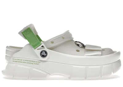 Pre-owned Crocs Men's  Classic Clog Sankuanz Sneakers In White/lime Punch In Multi