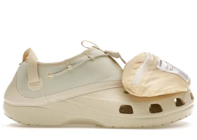 Pre-owned Crocs Men's  Classic Clog Satisfy Sneakers In Bone In Brown