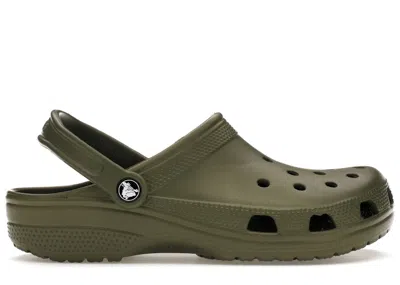 Pre-owned Crocs Men's  Classic Clog Sneakers In Army Green