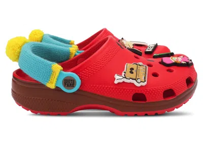 Pre-owned Crocs Men's  Classic Clog South Park Cartman Sneakers In Red/blue In Multi