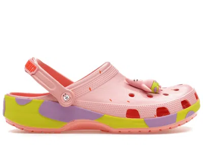 Pre-owned Crocs Men's  Classic Clog Spongebob Squarepants Patrick Star Sneakers In Pink/green In Multi