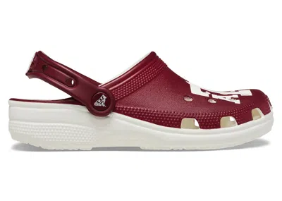 Pre-owned Crocs Men's  Classic Clog Texas A&m Aggies Sneakers In White