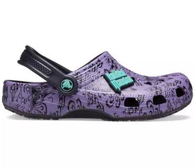 Pre-owned Crocs Men's  Classic Clog The Haunted Mansion Sneakers In Purple/black