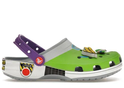 Pre-owned Crocs Men's  Classic Clog Toy Story Buzz Lightyear Sneakers In Blue/grey