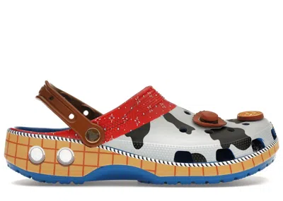 Pre-owned Crocs Men's  Classic Clog Toy Story Woody Sneakers In Blue Jean