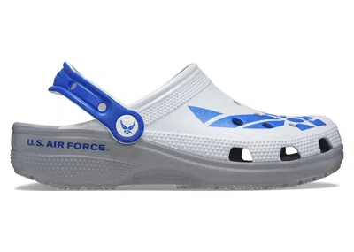 Pre-owned Crocs Men's  Classic Clog Us Air Force Sneakers In White