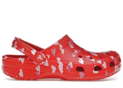 Pre-owned Crocs Men's  Classic Clog Valentine's Day Sneakers In Cherry Red