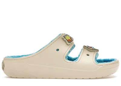 Pre-owned Crocs Men's  Classic Cozzzy Sandal Spongebob Squarepants Sneakers In Bone