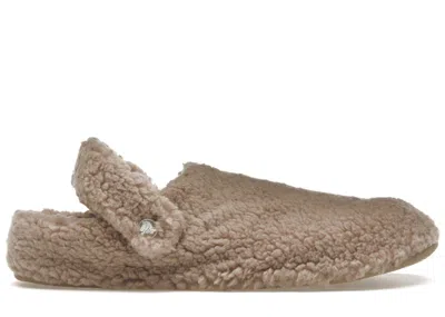 Pre-owned Crocs Men's  Classic Cozzzy Slipper Sneakers In Mushroom In Brown