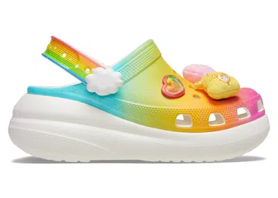 Pre-owned Crocs Men's  Classic Crush Clog Care Bears Sneakers In White