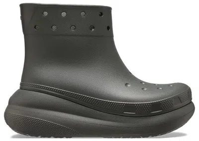 Pre-owned Crocs Men's  Classic Crush Rain Boot Sneakers In Dusty Olive