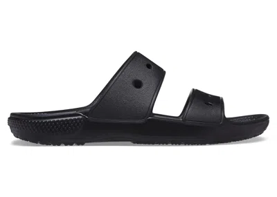 Pre-owned Crocs Men's  Classic Double Band Slide Sandals Sneakers In Black