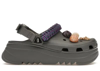 Pre-owned Crocs Men's  Classic Hiker Xscape Clog Aries Sneakers In Slate Grey