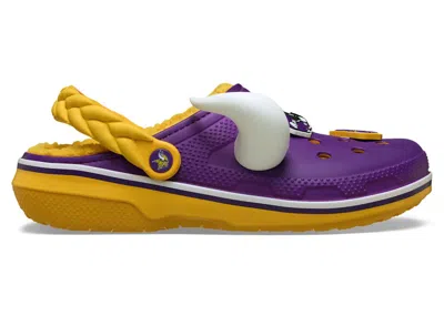 Pre-owned Crocs Men's  Classic Lined Clog Nfl Minnesota Vikings Sneakers In Multi