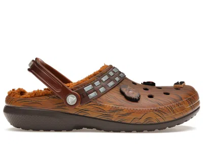 Pre-owned Crocs Men's  Classic Lined Clog Star Wars Chewbacca Sneakers In Brown