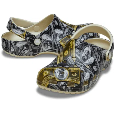 Crocs Men's  Classic Money 211968-2y2 Clogs Bone Printed Comfort Shoes Jax530 In Multi