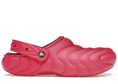 Pre-owned Crocs Men's  Classic Overpuff Lined Clog Sneakers In Dragon Fruit