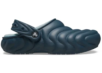 Pre-owned Crocs Men's  Classic Overpuff Lined Clog Sneakers In Nightfall