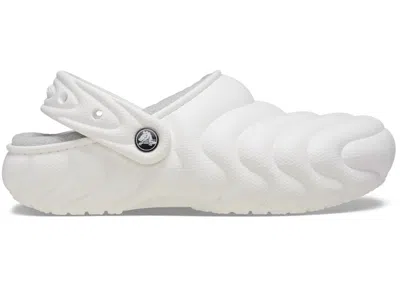 Pre-owned Crocs Men's  Classic Overpuff Lined Clog Sneakers In White