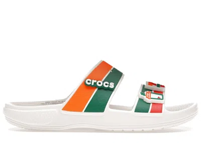 Pre-owned Crocs Men's  Classic Sandal 7eleven Sneakers In White