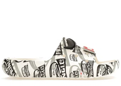 Pre-owned Crocs Men's  Classic Slide Pringles Sneakers In Black/white