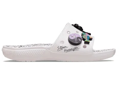 Pre-owned Crocs Men's  Classic Slide Steven Harrington Quickstrike Sneakers In White/black In Multi