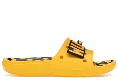 Pre-owned Crocs Men's  Classic Slide Wutang Clan Sneakers In Yellow/black