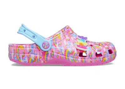 Pre-owned Crocs Men's  Classic Unicorn Clog Lisa Frank Sneakers In Pink/blue