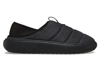 Pre-owned Crocs Men's  Classic Vegan Suede Moc Sneakers In Black
