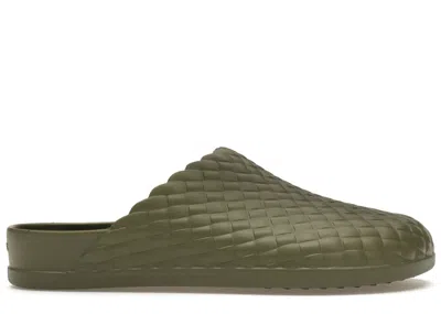 Pre-owned Crocs Men's  Dylan Woven Clog Sneakers In Army Green