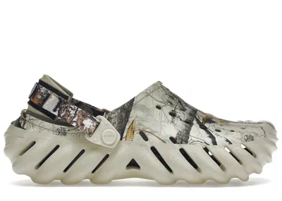 Pre-owned Crocs Men's  Echo Clog Realtree Edge Sneakers In Bone/camo In Multi