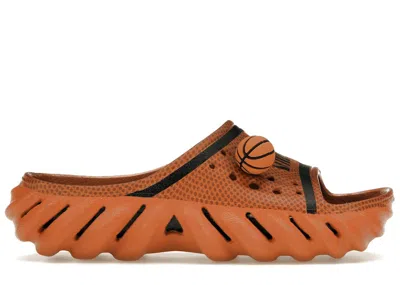 Pre-owned Crocs Men's  Echo Slide Nba Basketball Sneakers In Sienna In Brown