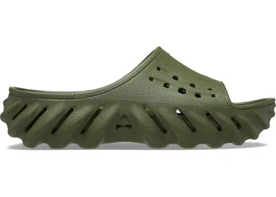 Pre-owned Crocs Men's  Echo Slide Sneakers In Army Green