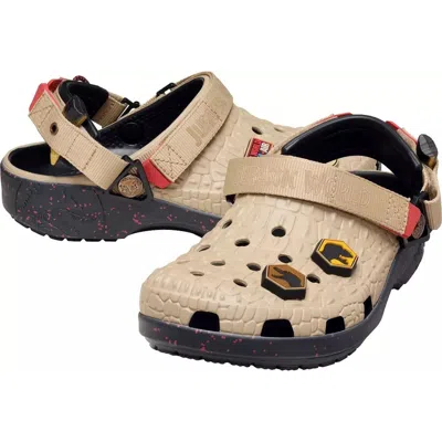 Crocs Men's  Jurassic World 211207-90h Clogs Beige Heel Strap Casual Shoes Jax429 In Nude