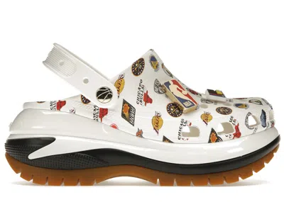Pre-owned Crocs Men's  Mega Crush Clog Nba Allstar Game (2023) Sneakers In White
