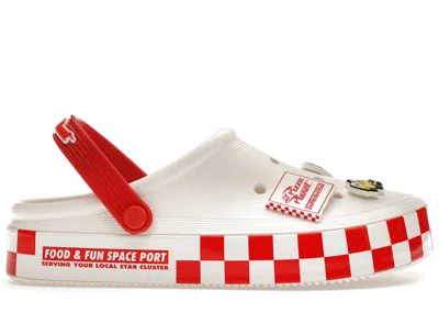 Pre-owned Crocs Men's  Off Court Clog Toy Story Pizza Planet Sneakers In White