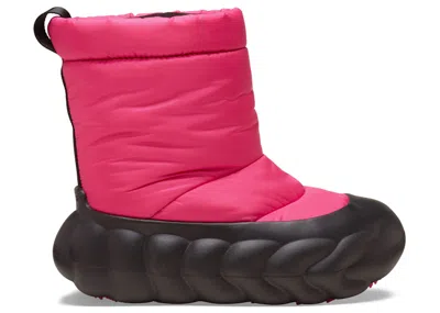Pre-owned Crocs Men's  Overpuff Boot Sneakers In Dragon Fruit