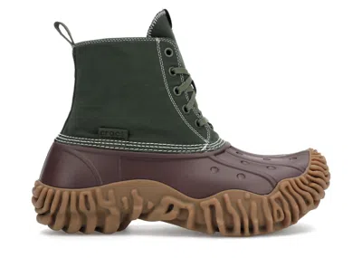 Pre-owned Crocs Men's  Pollex Cypress By Salehe Bembury Sneakers In Mallard In Green