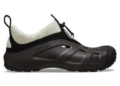 Pre-owned Crocs Men's  Quick Trail Low Sneakers In Espresso/bone In Multi
