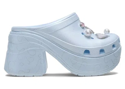 Pre-owned Crocs Men's  Siren Clog Disney Cinderella 75th Anniversary Sneakers In Blue