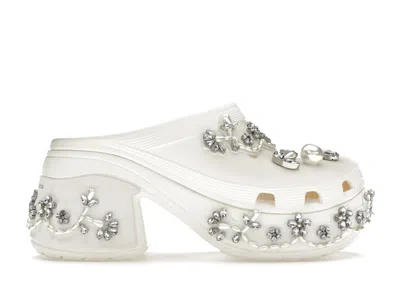 Pre-owned Crocs Men's  Siren Clog Simone Rocha Sneakers In Chalk In Gray