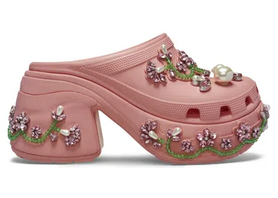 Pre-owned Crocs Men's  Siren Clog Simone Rocha Sneakers In Powder Pink